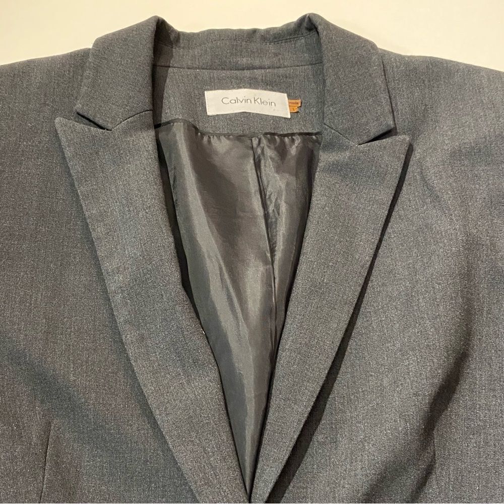 Calvin Klein Single Button Double Lapel Gray Sing… - image 6